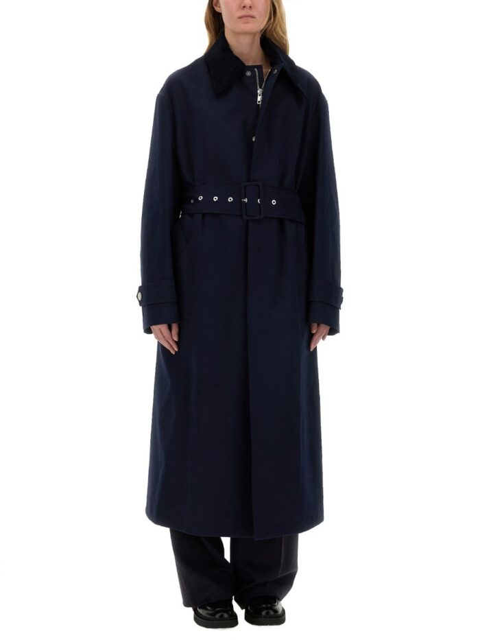 AMI PARIS WATERPROOF COAT WITH BELT