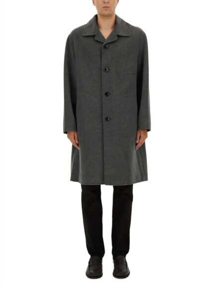 AMI PARIS WOOL AND CASHMERE BLEND COAT