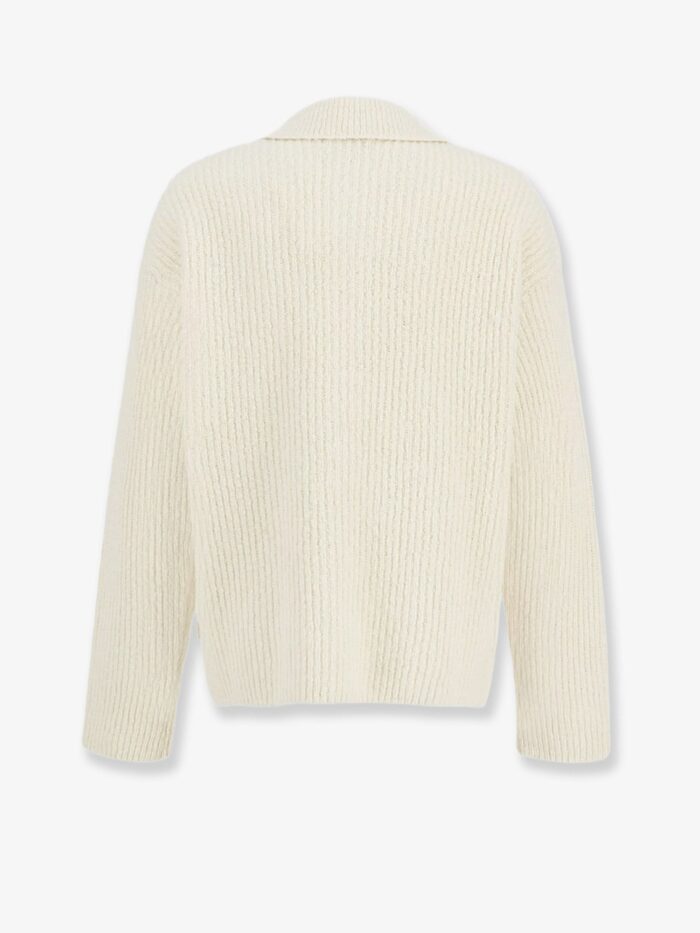 AMI PARIS Wool And Cotton Ribbed Cardigan