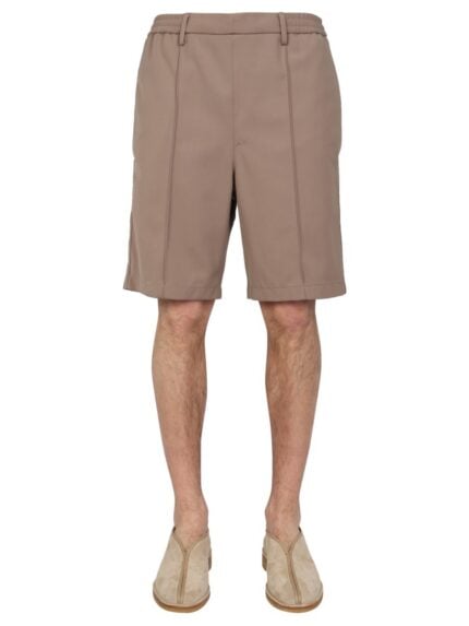 AMI PARIS WOOL BLEND BERMUDA SHORTS