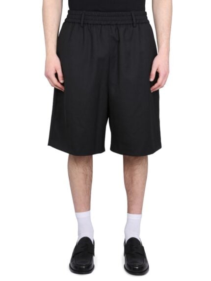 AMI PARIS WOOL BLEND BERMUDA SHORTS