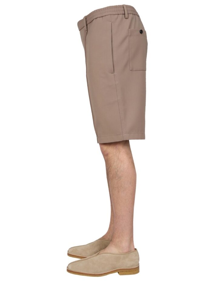 AMI PARIS WOOL BLEND BERMUDA SHORTS