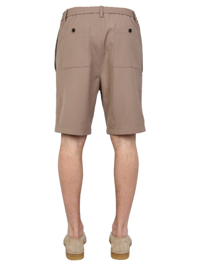 AMI PARIS WOOL BLEND BERMUDA SHORTS