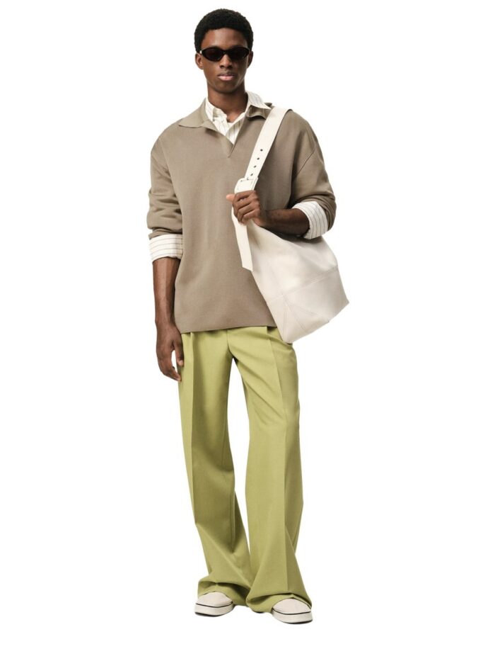 AMI PARIS WOOL BLEND POLO SHIRT