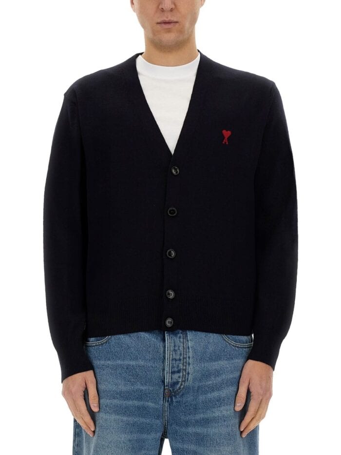 AMI PARIS WOOL CARDIGAN