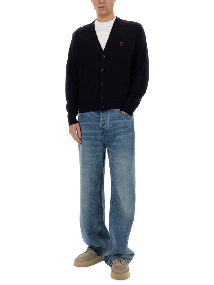 AMI PARIS WOOL CARDIGAN