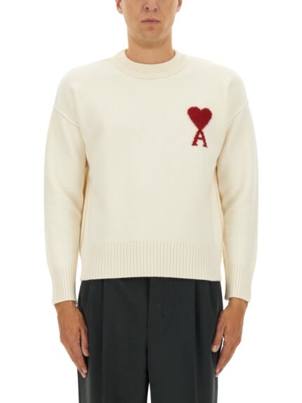AMI PARIS WOOL LOGO SWEATER