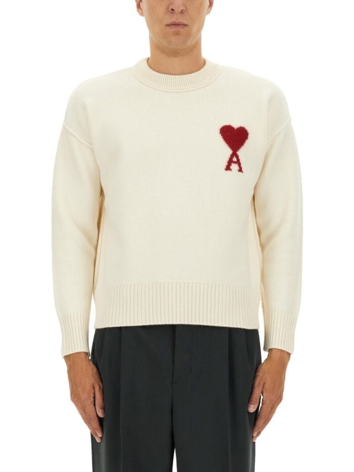 AMI PARIS WOOL LOGO SWEATER