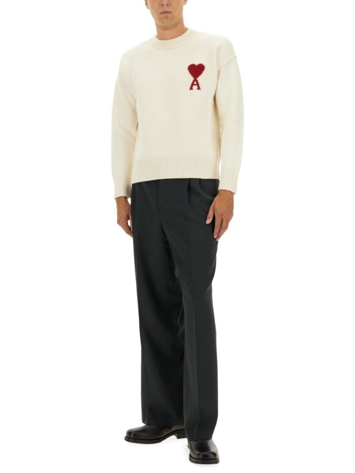 AMI PARIS WOOL LOGO SWEATER