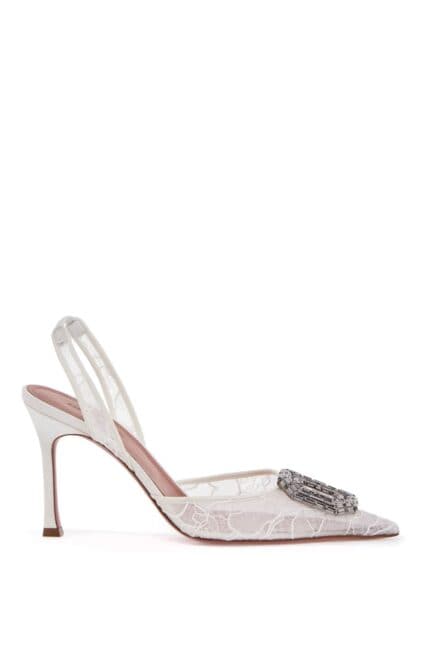 AMINA MUADDI Camelia Lace Slingback Pumps