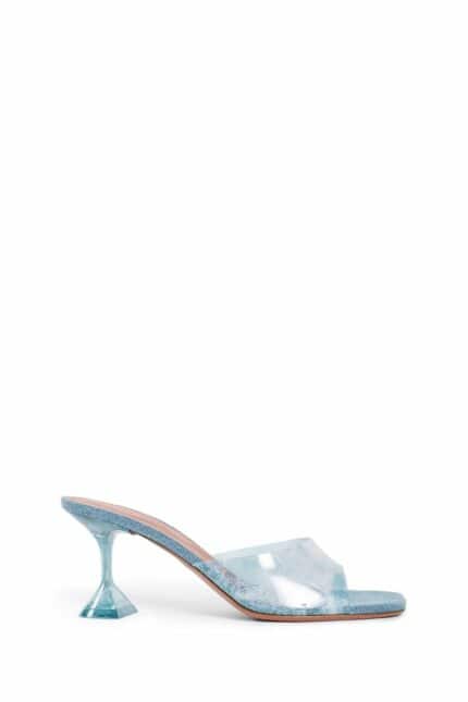 AMINA MUADDI Lupita Glass Pvc Denim Mules