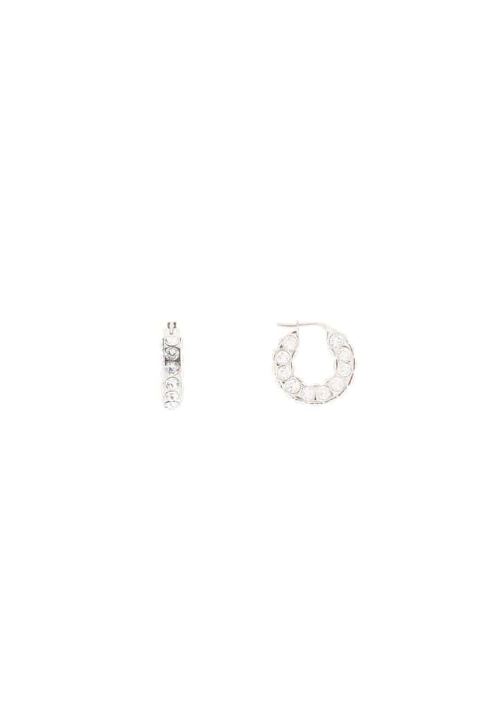 AMINA MUADDI Small Jahleel Hoop Earrings With Crystals