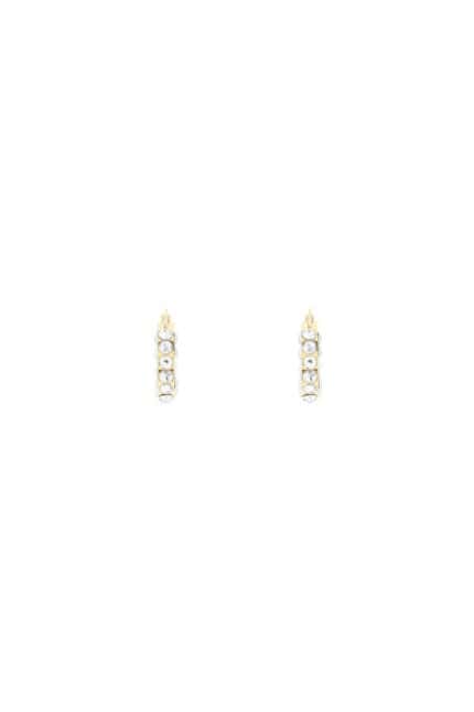 AMINA MUADDI Small Jahleel Hoop Earrings With Crystals