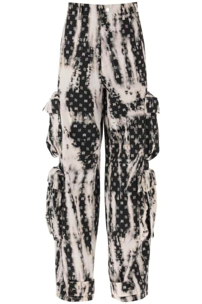 Amiri Bleached Cargo Pants With Monogram Motif