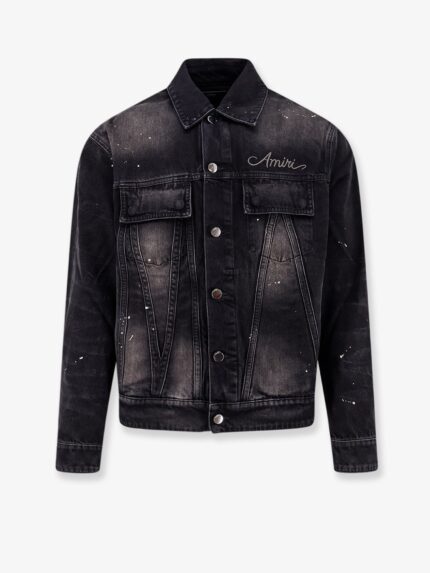 AMIRI Denim Jacket With Embroidered Logo On The Front