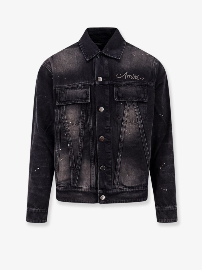 AMIRI Denim Jacket With Embroidered Logo On The Front