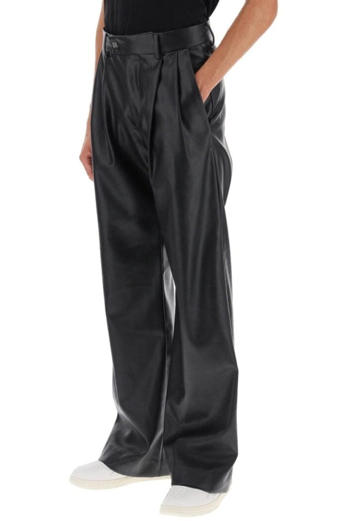 Amiri Faux Leather Wide Leg Pants