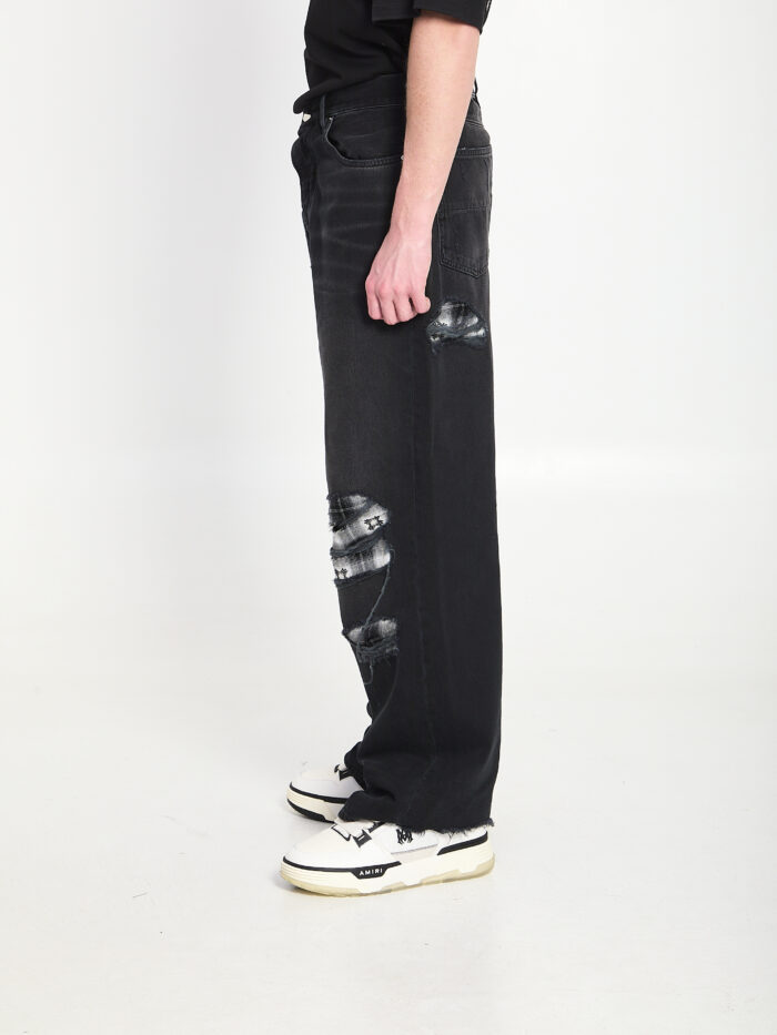 Amiri Flannel Repair baggy jeans