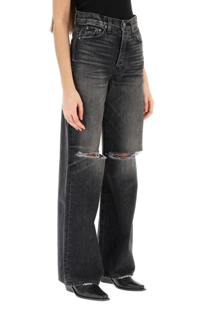 Amiri Ripped Jeans With Wide Leg