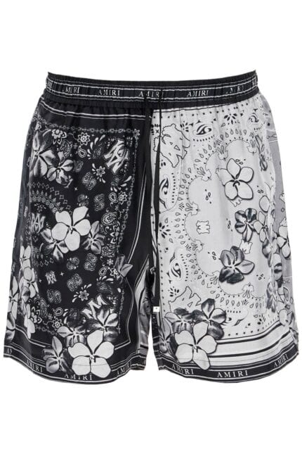 AMIRI Silk Bandana Print Bermuda Shorts