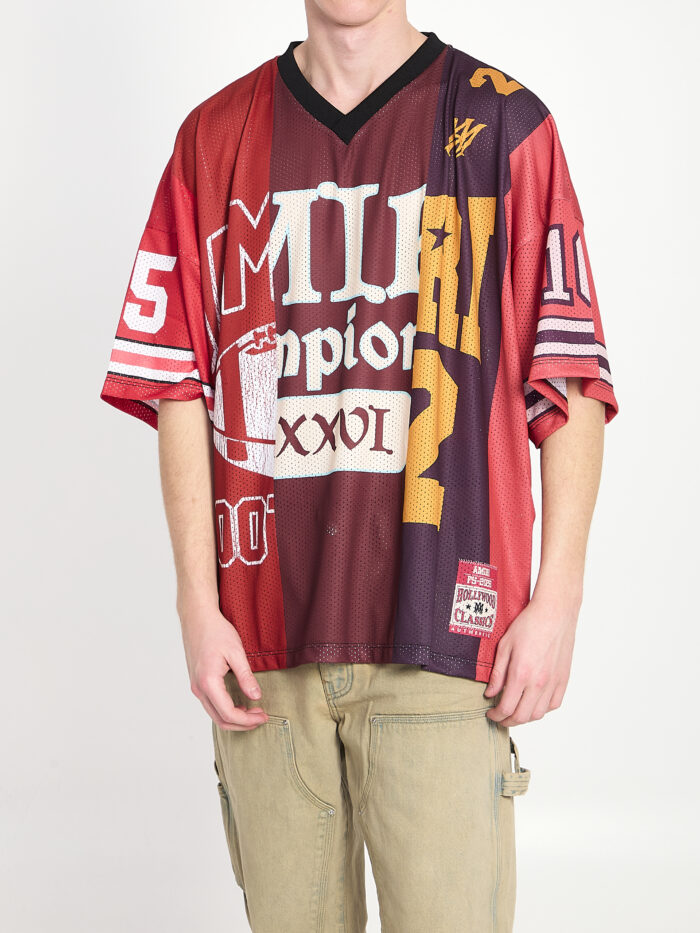 Amiri Spliced oversized mesh T-shirt