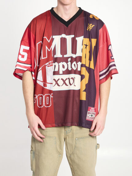 Amiri Spliced oversized mesh T-shirt