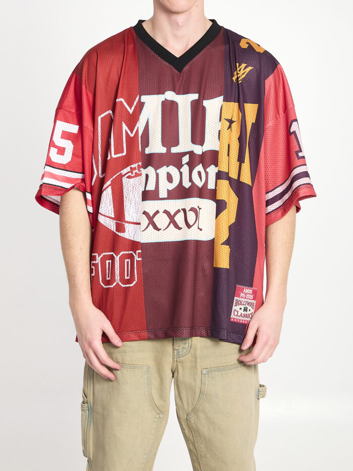 Amiri Spliced oversized mesh T-shirt