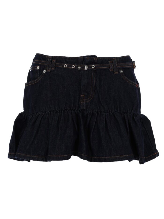 AMISH DENIM MINISKIRT WITH BELT