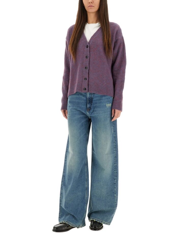 AMISH MELANGE CROP CARDIGAN