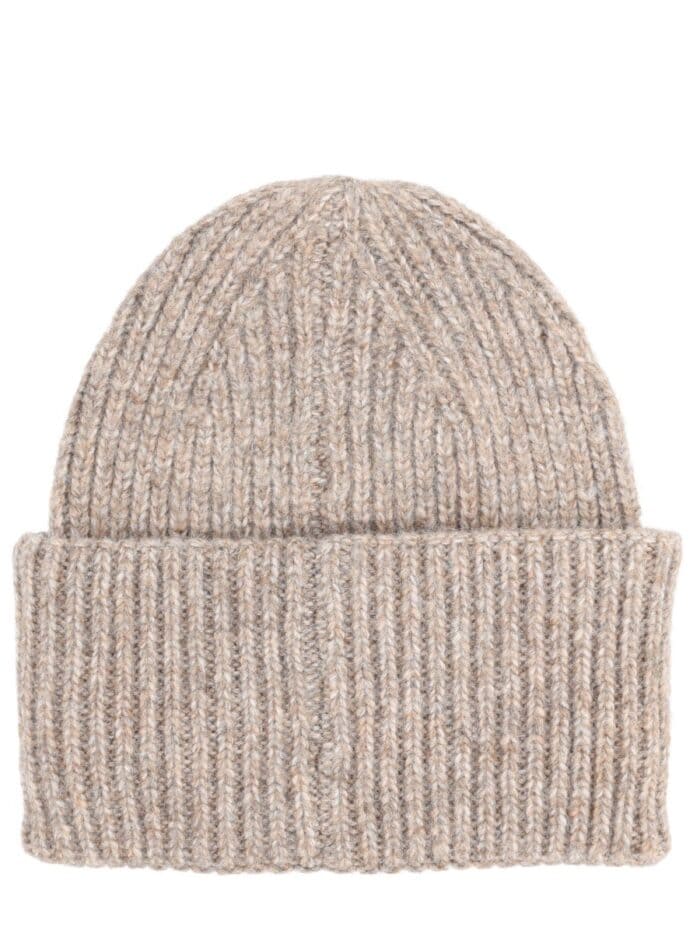 AMISH RIBBED BEANIE WITH LOGO