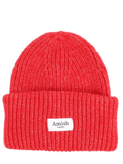 AMISH RIBBED BEANIE WITH LOGO