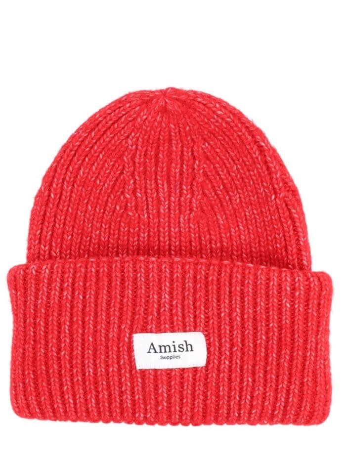 AMISH RIBBED BEANIE WITH LOGO