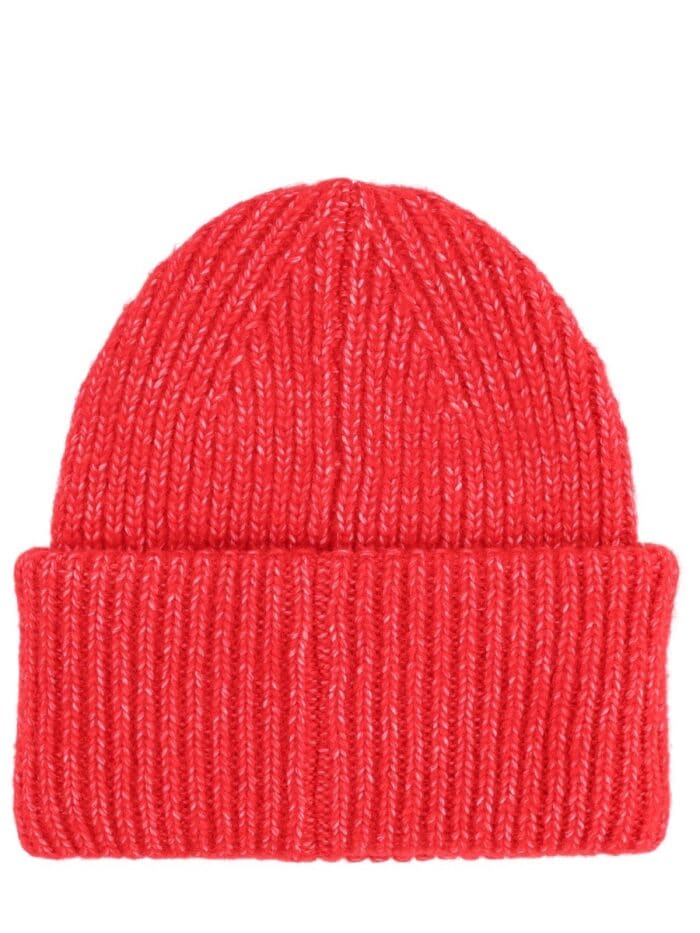 AMISH RIBBED BEANIE WITH LOGO