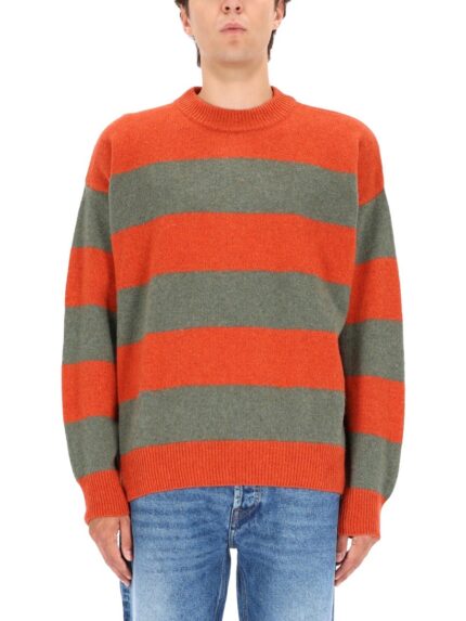 AMISH STRIPED WOOL PULLOVER