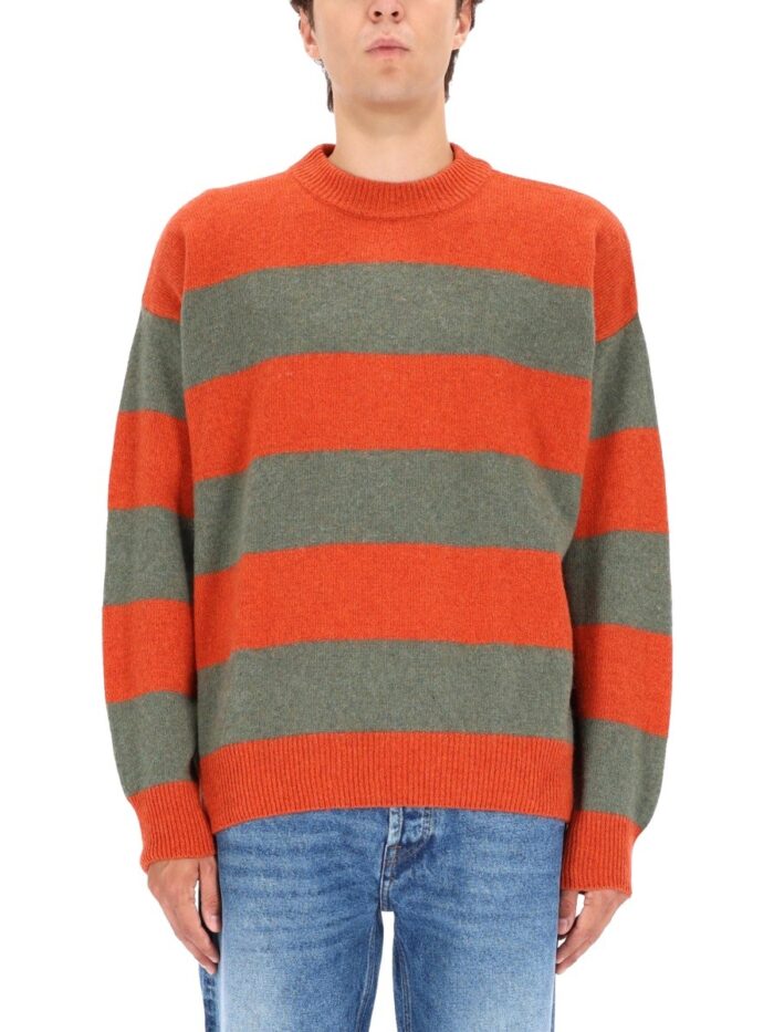 AMISH STRIPED WOOL PULLOVER
