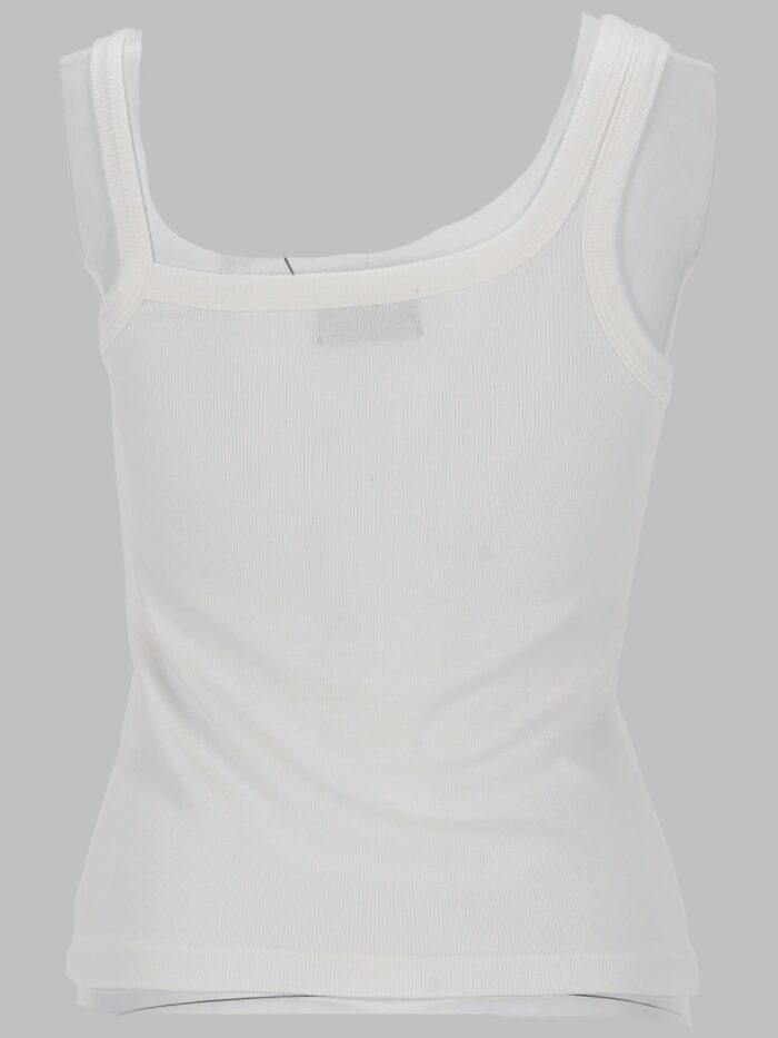 AMISH TOP "ASYMMETRIC" CON MICRO LOGO