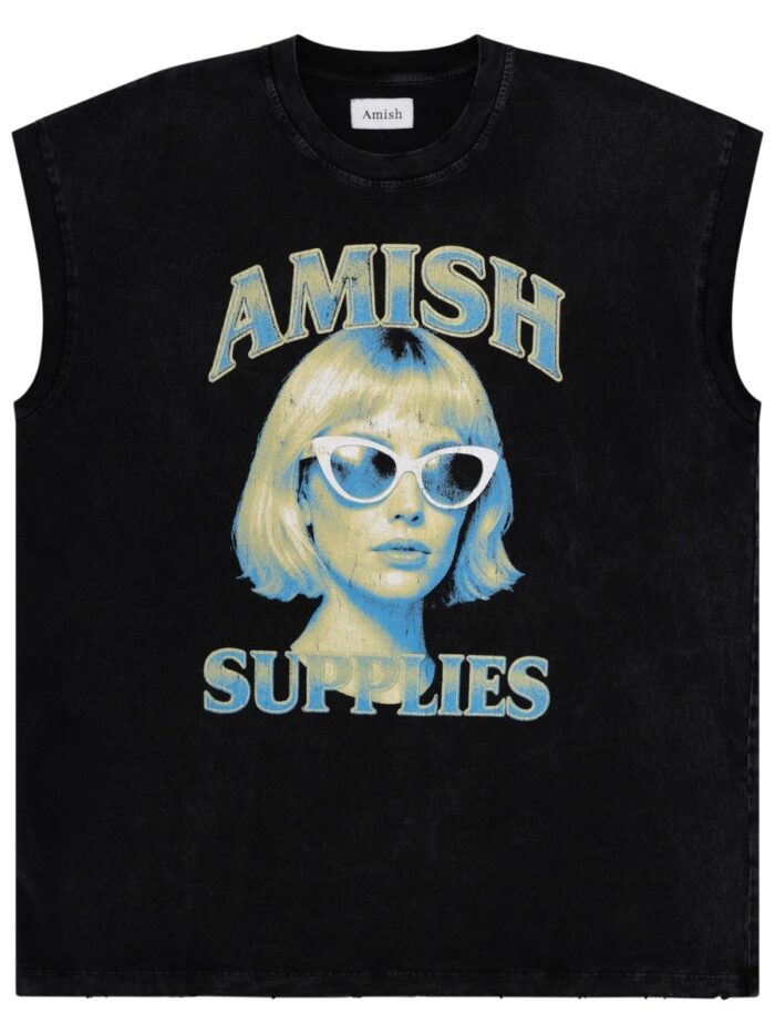 AMISH TOP CON STAMPA