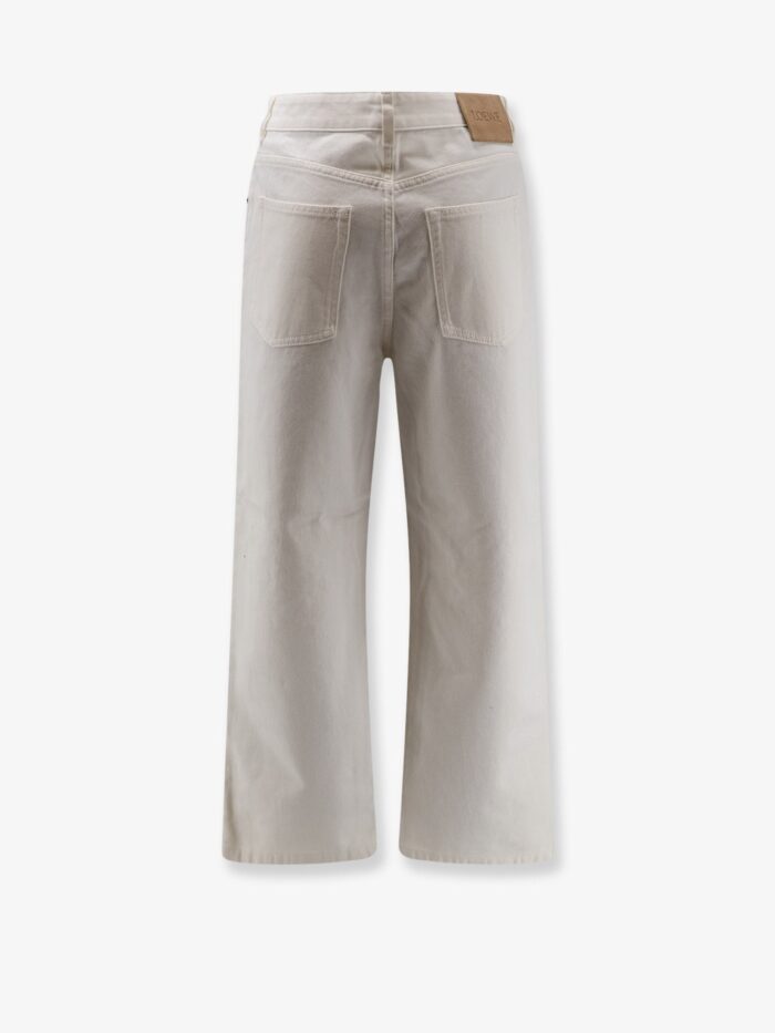 Loewe Anagram Baggy White Denim Trousers