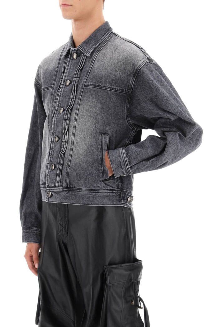 Andersson Bell Denim Jacket With Wavy Details