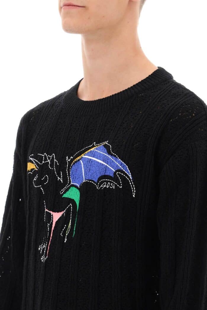 Andersson Bell Dragon Pointelle Knit Sweater