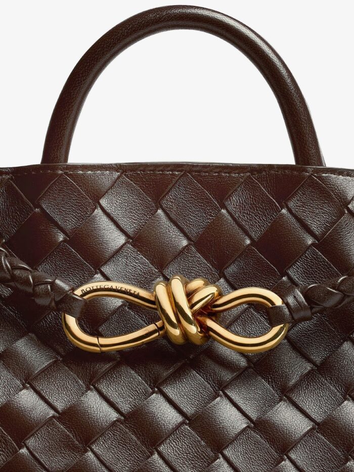 Bottega Veneta Andiamo Small Leather Crossbody Bag With Intrecciato Motif