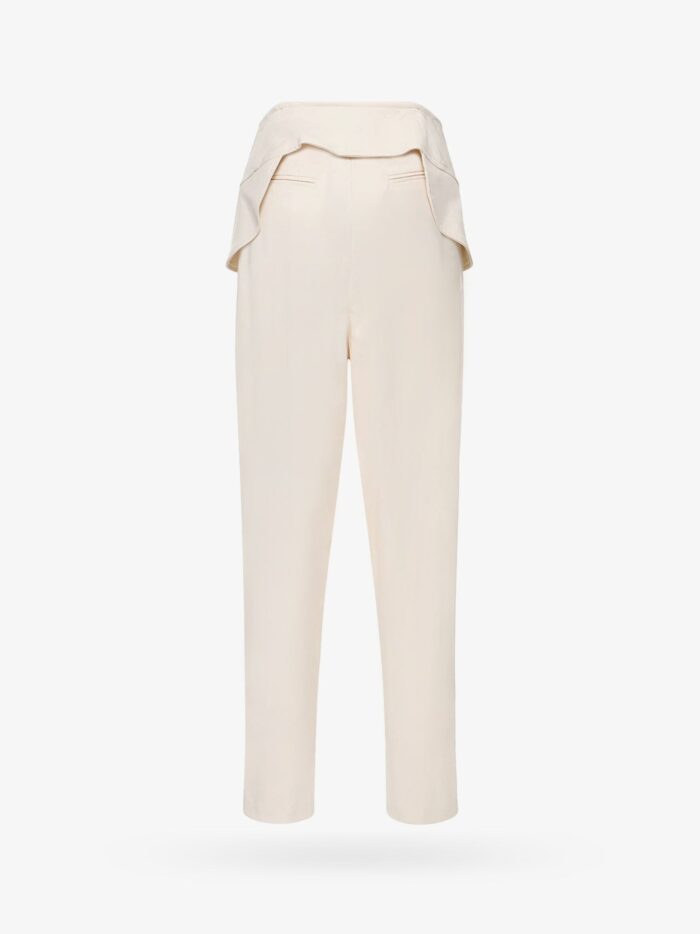 ANDREA ADAMO Viscose Blend Trouser With Frontal Panels With Metal Hooks