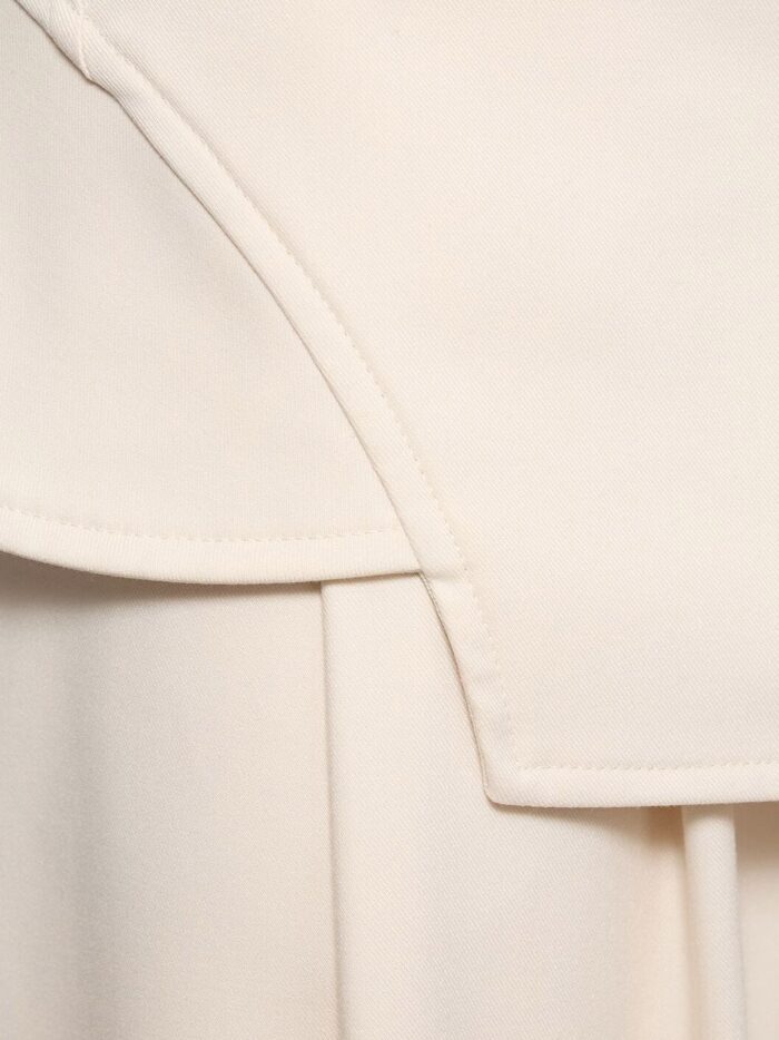 ANDREA ADAMO Viscose Blend Trouser With Frontal Panels With Metal Hooks