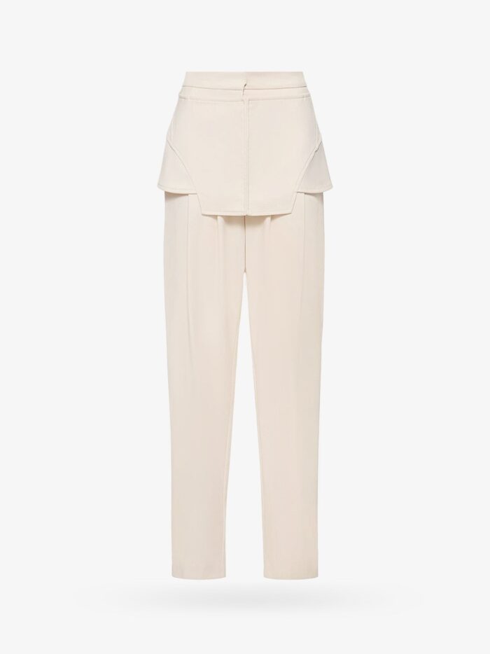 ANDREA ADAMO Viscose Blend Trouser With Frontal Panels With Metal Hooks