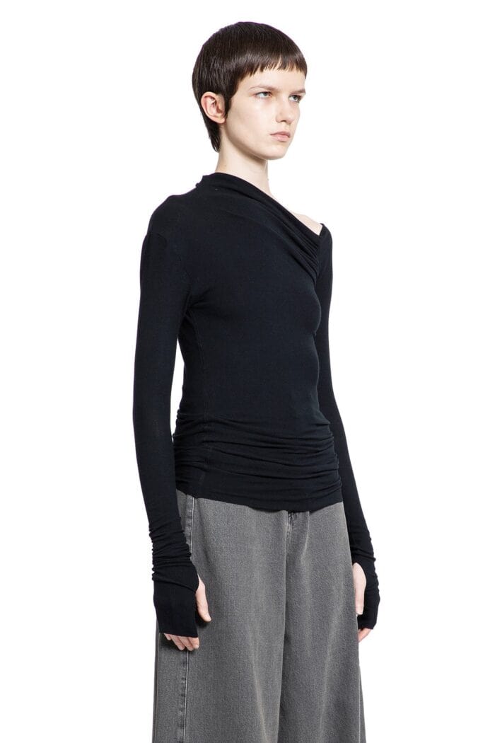 ANDREA YA AQOV Ribbed Asymmetric Top