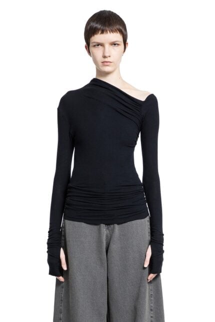 ANDREA YA AQOV Ribbed Asymmetric Top