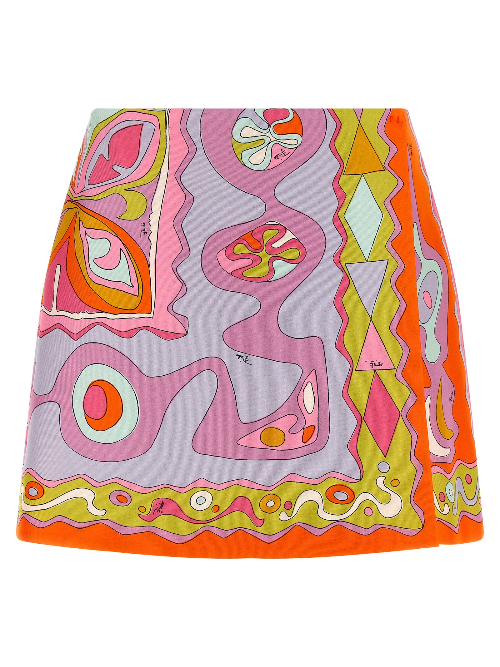 EMILIO PUCCI 'Angoli' Print Twill Skirt