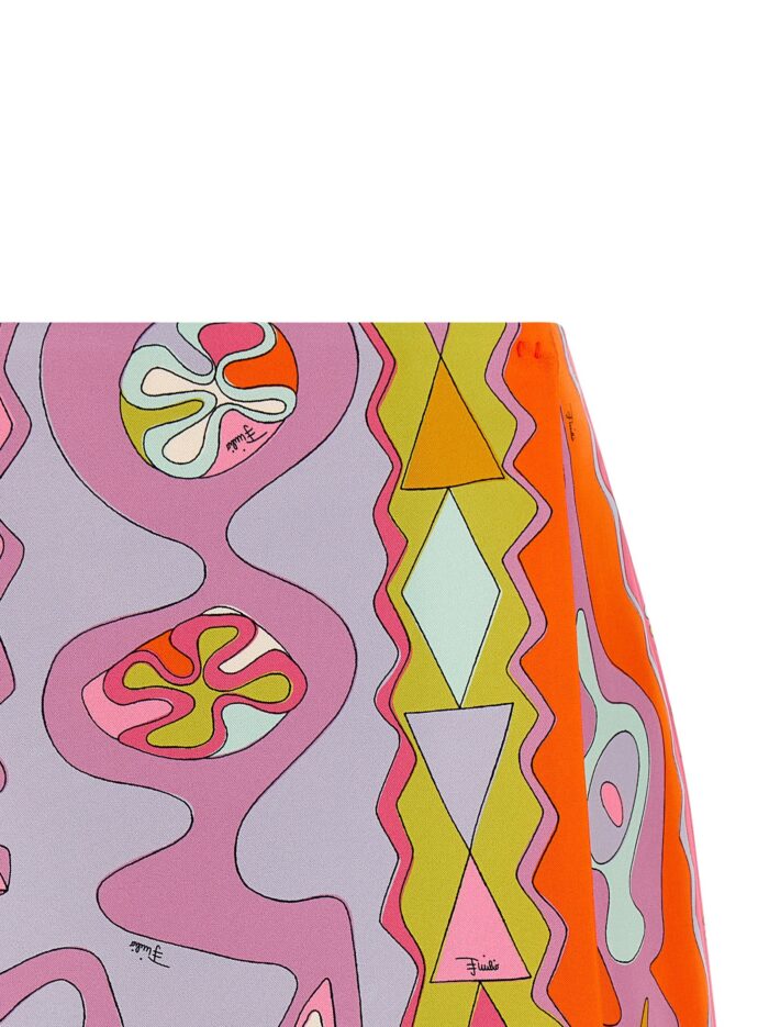 EMILIO PUCCI 'Angoli' Print Twill Skirt