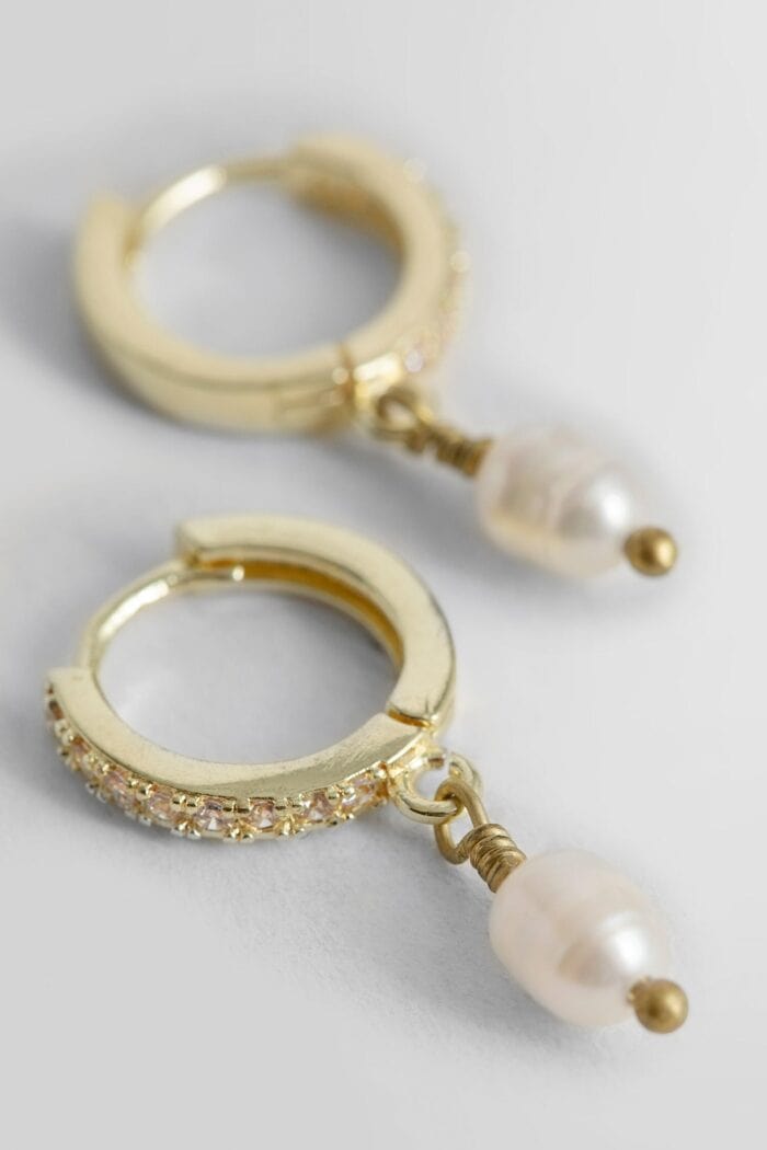 ANGOSTURA Hoop Pearl Earrings