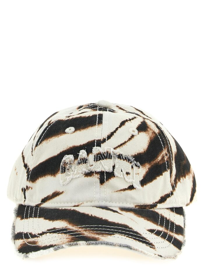 ganni animal print cap GANNI Animal Print Cap